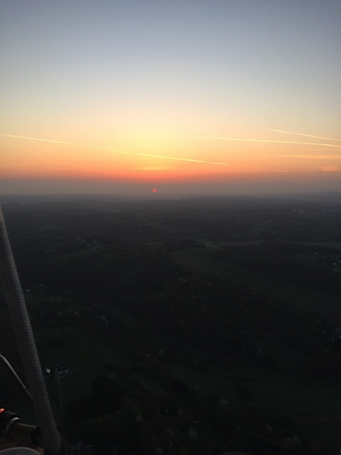 Sunrise from a gas balloon